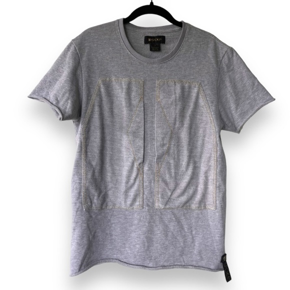 Bespoke Gray Cotton Blend Casual Short Sleeve unisex T Shirt - Picture 1 of 10